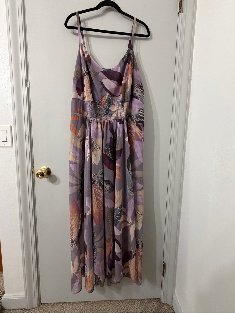 City Chic Purple Floral & Coral Maxi Dress